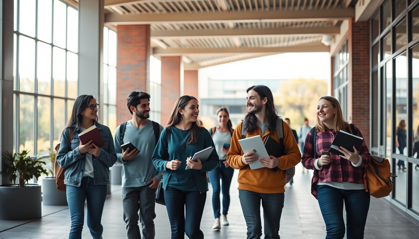 Student using learning strategies while studying